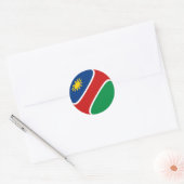 ナミビア フィッシュアイ国旗ステッカー ラウンドシール (封筒)