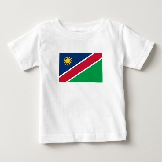 ナミビア 国旗 ベビーTシャツ (正面)