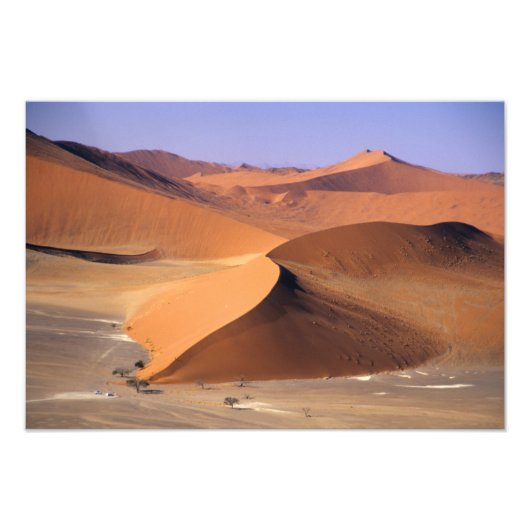 ナミビア：Sossuvlei Dunes、空中風光明媚。 フォトプリント (正面)