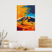 ナミブ砂漠 - 永恒の金の砂丘 ポスター (キッチン)