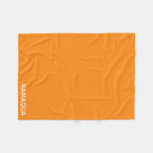 ナムアクアオレンジ色の名前 フリースブランケット (正面(横))