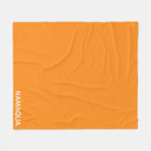 ナムアクアオレンジ色の名前 フリースブランケット (正面(横))