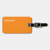 ナムアクアオレンジ色の名前 ラゲッジタグ (正面横)