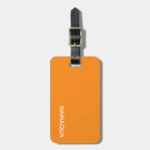 ナムアクアオレンジ色の名前 ラゲッジタグ (正面縦)
