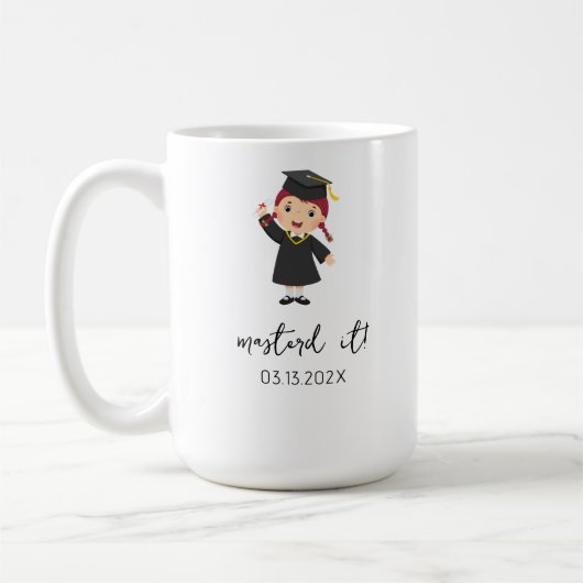 ナムカスタムで修士号を取得 コーヒーマグカップ (左)