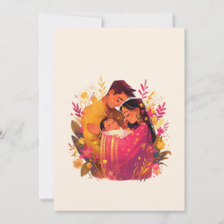 ナムカランベビー命名式招待状 招待状