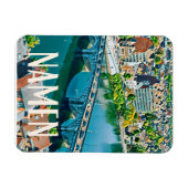 ナムールベルジーク写真ヴィンテージ マグネット (横)