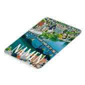 ナムールベルジーク写真ヴィンテージ マグネット (左側)