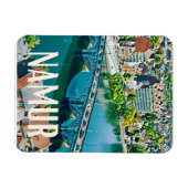 ナムールベルジーク写真ヴィンテージ マグネット (横)