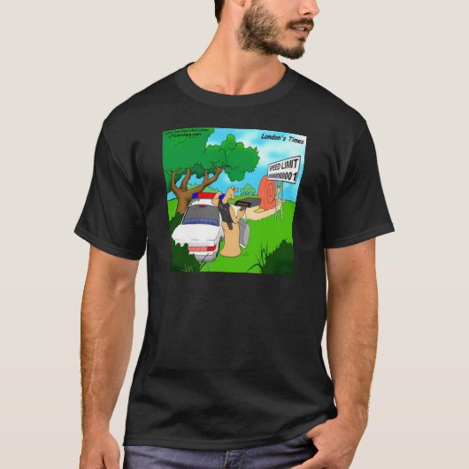 ナメクジ交通整理の面白グッズ Tシャツ (正面)