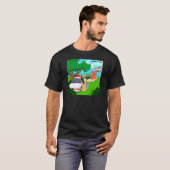 ナメクジ交通整理の面白グッズ Tシャツ (正面フル)