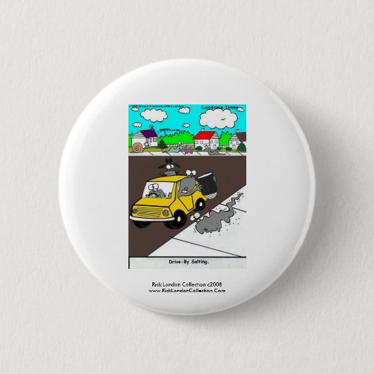 ナメクジ/カタツムリの質感が楽しいカートゥーン缶バッジ 缶バッジ (正面)