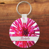 ナメサクピンクダリア キーホルダー (正面)