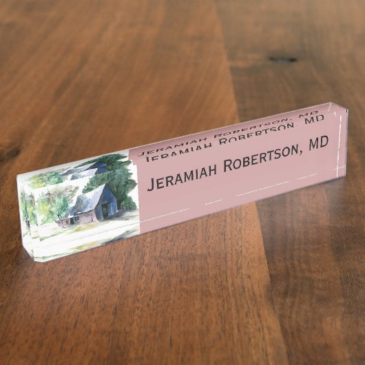 ナメプレート – ルーラルバーン デスクネームプレート (側面)