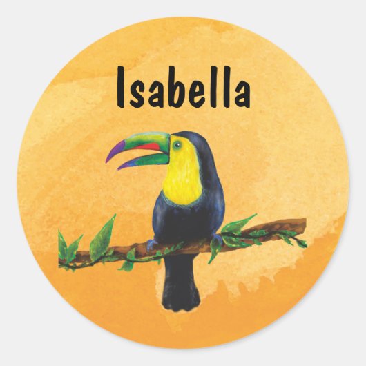 ナメンソフクレバーオレンジ – トゥカンアクアレルデザイン ラウンドシール (正面)