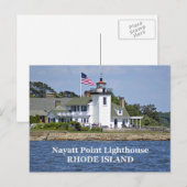 ナヤットポイントライトハウスロードアイランドポストカード ポストカード (正面/裏面)