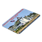 ナヤットポイントライトハウスロードアイランドマグネット マグネット (左側)