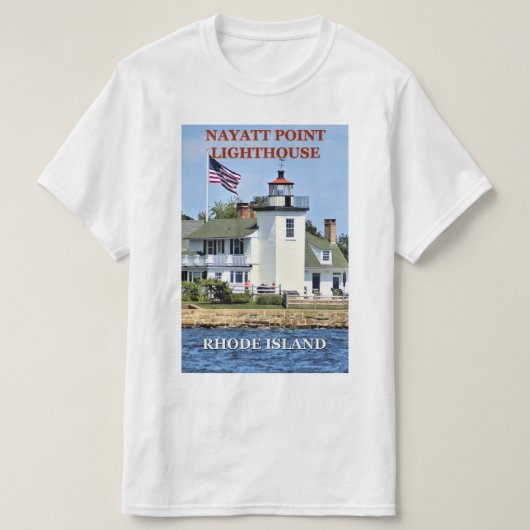 ナヤットポイントライトハウスロードアイランドTシャツ Tシャツ (デザイン正面)