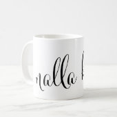 ナラカライグッドモーニングタミルマグ コーヒーマグカップ (正面左)