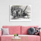 ナラガンセットに保護されたロジャー・ウィリアムズ キャンバスプリント (インサイチュ (リビング))