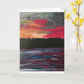 ナラガンセットサンセット カード (黄色い花)