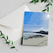 ナラガンセットタウンビーチロードアイランド絵を描ズ ポストカード