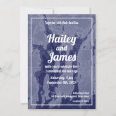 ナラガンセットベイニューポートヴィンテージ結婚マップの招待 招待状 (正面)