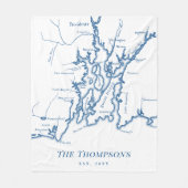 ナラガンセットベイニューポート結婚ファミリーのギフトは逃げる フリースブランケット (正面)