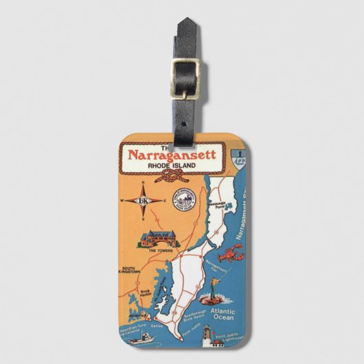 ナラガンセットロードアイランド ラゲッジタグ (正面縦)
