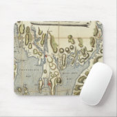 ナラガンセット湾の地形図 マウスパッド (マウス)