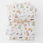 ナラガンセット・ロード・アイランドのビーチファミリーバケーション ラッピングペーパーシート (インサイチュ)