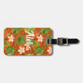 ナラニハワイアントロピカルガーデンコーラル ラゲッジタグ (正面横)