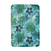 ナラニハワイアントロピカルガーデンティール（緑がかった色） バスマット (正面縦)