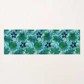 ナラニハワイアントロピカルガーデンリバースティール(緑がかった色) ヨガマット (裏面(横))