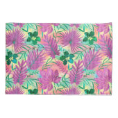 ナラニハワイアントロピカルガーデン明るい赤紫色 枕カバー (裏面)