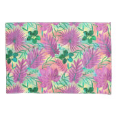 ナラニハワイアントロピカルガーデン明るい赤紫色 枕カバー (正面)