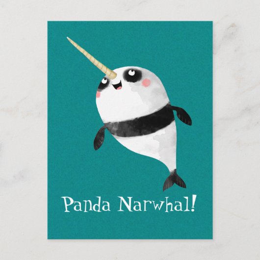 ナラルとパンダが一体 ポストカード (正面)