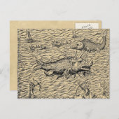 ナラルと中世の海の怪物 ポストカード (正面/裏面)