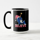 ナラ信じフィルクリスマス雪の妖精のライト マグカップ (左)