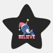 ナラ信じフィルクリスマス雪の妖精のライト 星シール (正面)