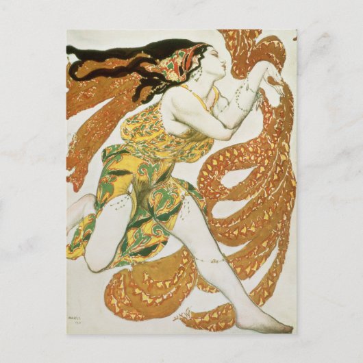 「ナルキッソス」のバッカンテの衣装デザイン ポストカード (正面)