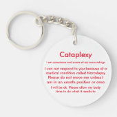 ナルコレプシー及びCataplexy医学の注意深いKeychain キーホルダー (正面)