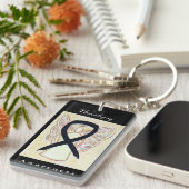 ナルコレプシー認識度リボンエンジェルキーチェーン キーホルダー (正面右)