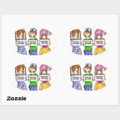 ナルコレプシー： NOT ALONE™おもしろいシール 楕円形シール (シート)