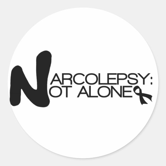 ナルコレプシー：NOT ALONE™クラシック ラウンドシール (正面)