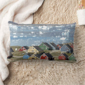 ナルサカラフルクという町の建築 ランバークッション (ブランケット)