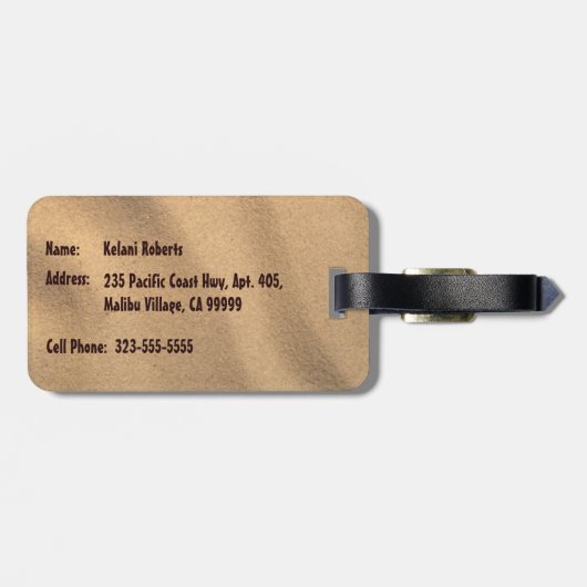 ナルサーフハワイアンビーチラゲージタグ ラゲッジタグ (裏面横)