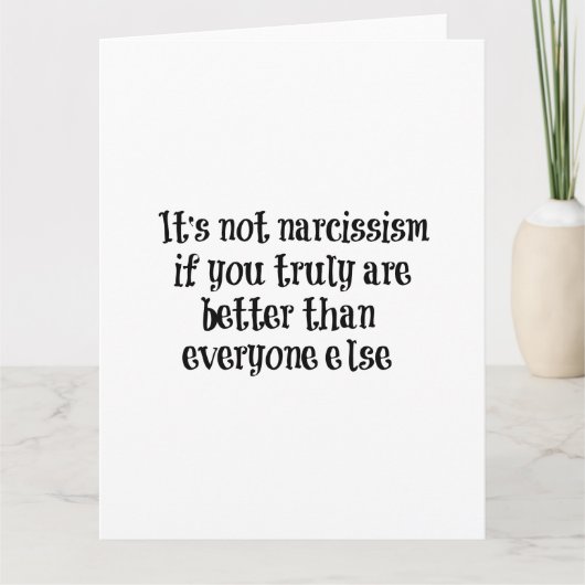 ナルシおもしろいシズム引用文 カード (正面)