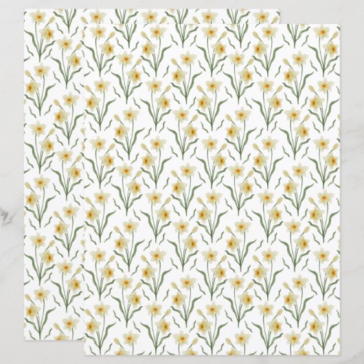 ナルシサス スクラップブック ペーパー (正面/裏面)