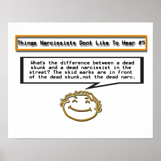 ナルシシストが5人のポスターを聞くのが嫌い ポスター (正面)